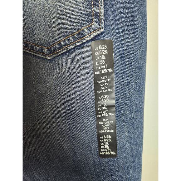 GAP sexy bootcut womens jeans sz 6L nwt no distressing classic preppy tall - Picture 4 of 11